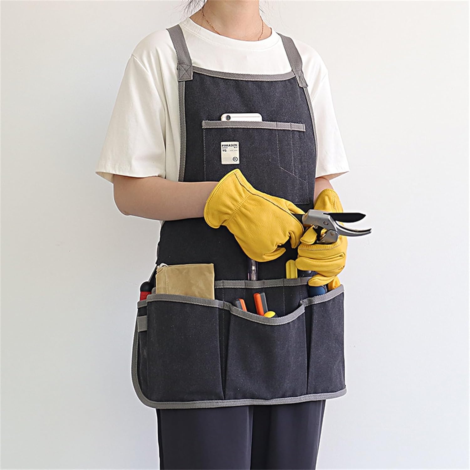 Tool Apron Simple Thick Canvas Gardening Welding Apron for Gardening Baking Working