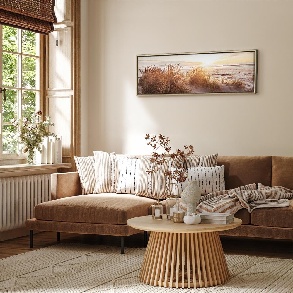 murando - Tableau avec Cadre Décoration Murale Chambre, Herbes, 90x30 cm