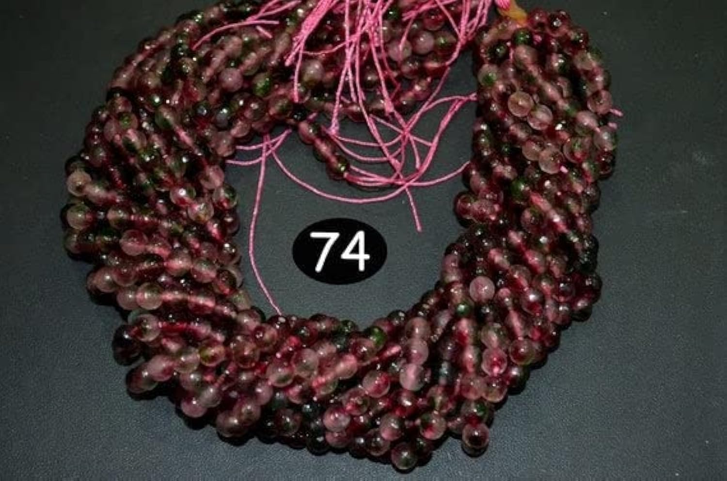 Quartz pastèque rond facetté 6mm pour création de bijoux LKBEADS