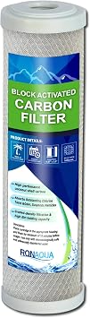 Block Activated Carbon Coconut Shell Water Filter Cartridge 5 Micron for RO & Standard 10 Housing WELL-MATCHED with WFPFC8002, WFPFC9001, WHCF-WHWC, WHEF-WHWC, FXWTC, SCWH-5