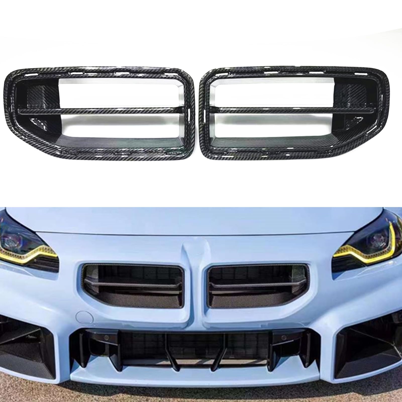 Amazon | BMW M2 G87 2022-2025用フロントバンパーグリルアッパー