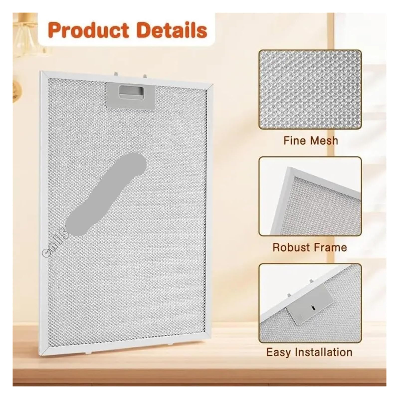 Filtro De Campana Extractora De 11,81x16,25Pulgadas For La Serie 4XFB QP130