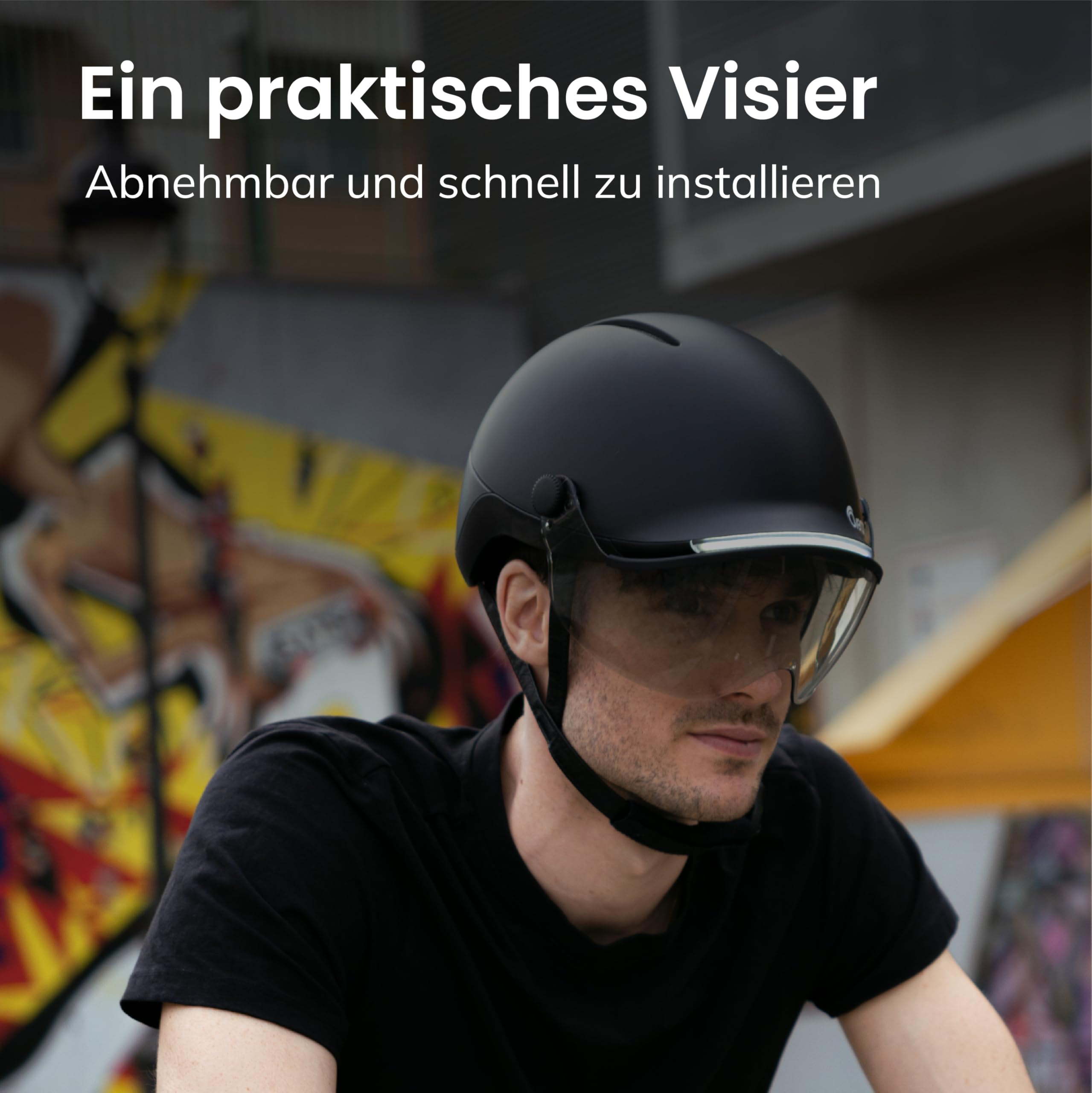 Overade - Visier | Getöntes Visier für Life-Helme | Schutz vor Regen, Sonne und Wind | Brillenkompatibel | Schnelle und drehbare Befestigung | Französische Innovation