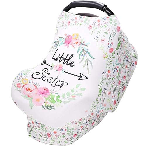 Miniatura 5 de Fundas de asiento de automóvil para bebé, para niñas, toldo para asiento de automóvil para hermanas, fundas de lactancia multiusos, cubierta de