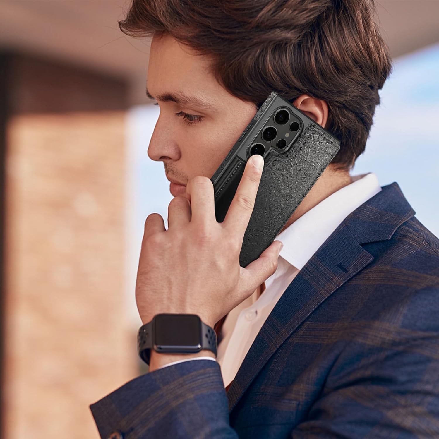 DJDUCK Designed for Samsung Galaxy S25 Ultra Case Wallet with Card Holder, [Magnetic Clasp Cover] [RFID Blocking Leather Protection] Shockproof Women Men Cases for Samsung S25 Ultra Black - Image 7