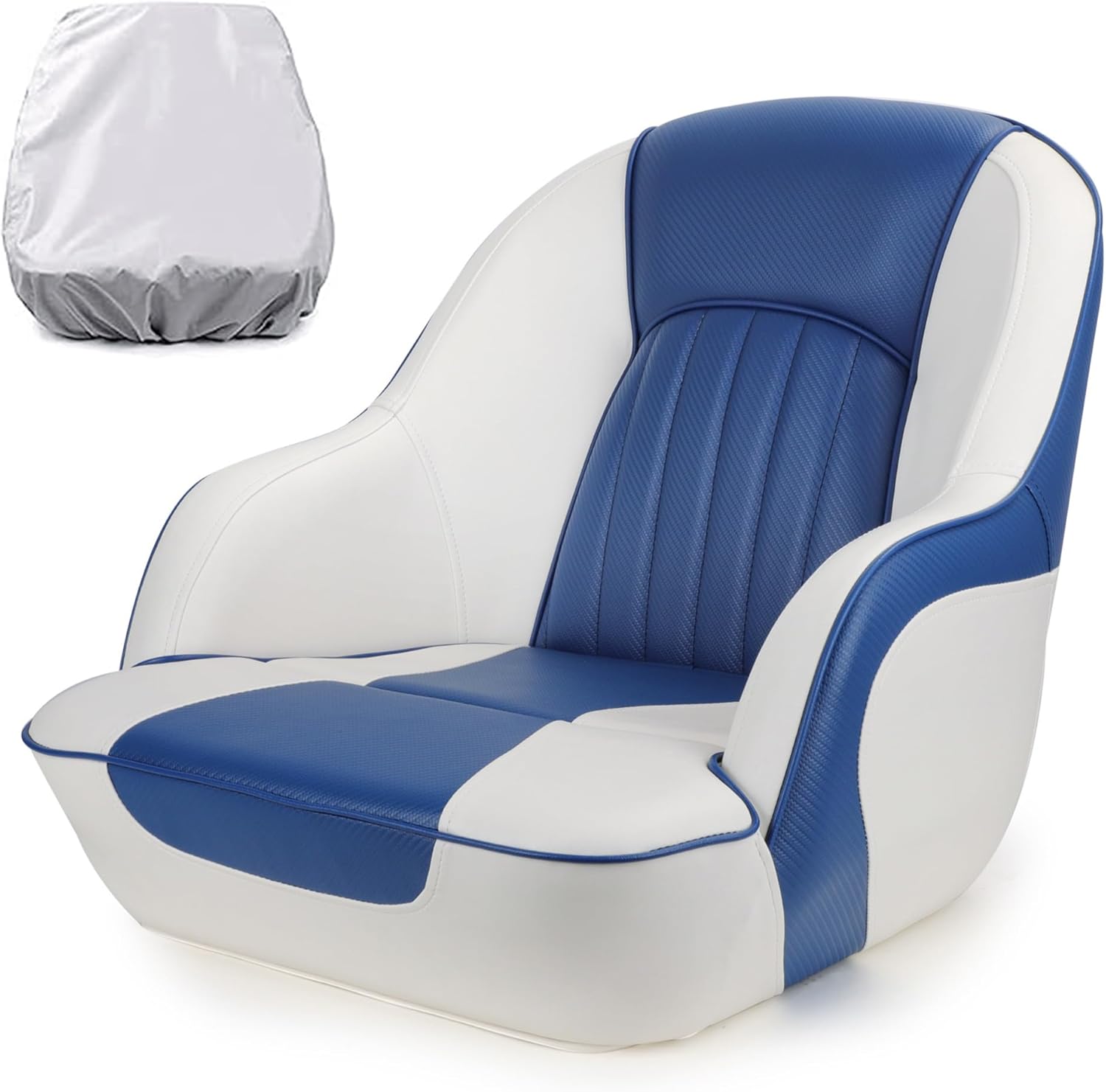 Premium Captains Bucket Boat Seat with Boat Seat Cover