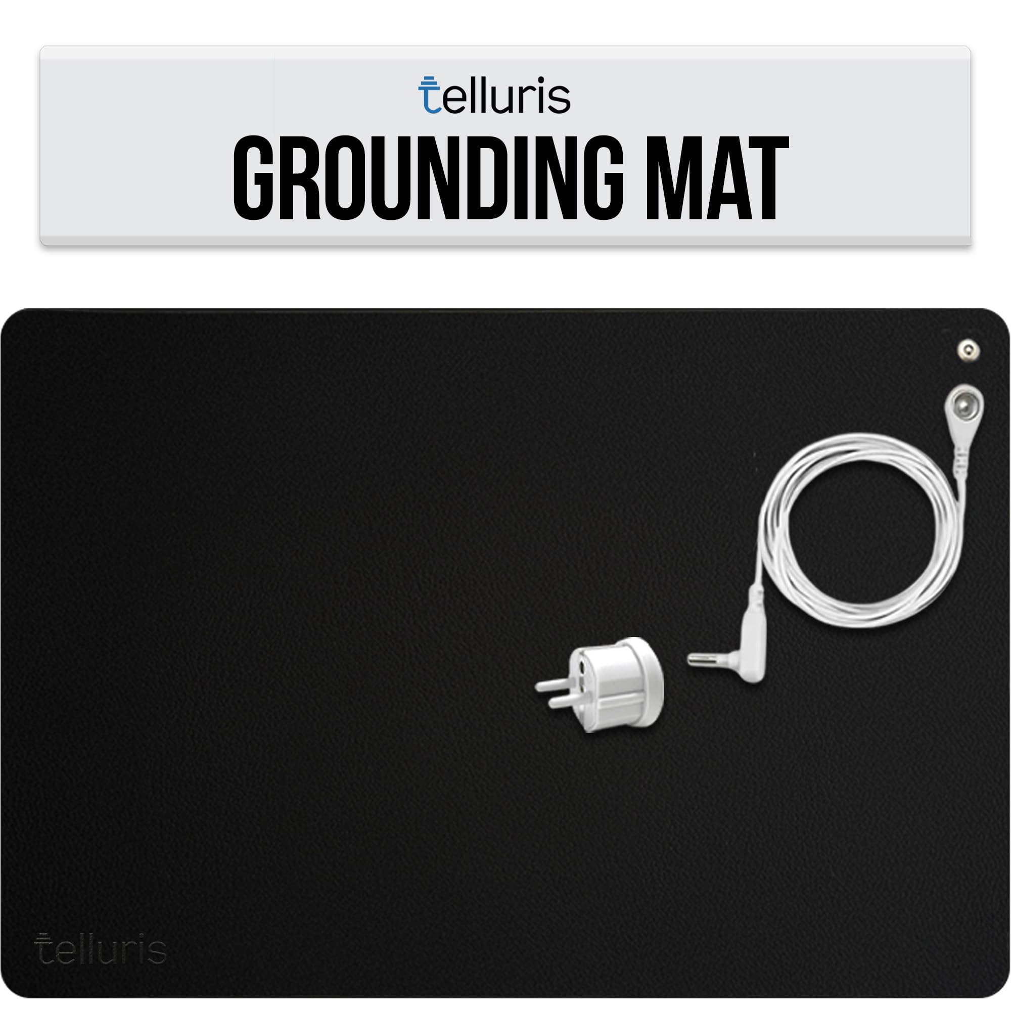 Alfombra de puesta a tierra – Comodidad y protección antiestática – Bajo mano de oficina Grounding para reducción de campos electromagnéticos – Superficie ergonómica y conductiva