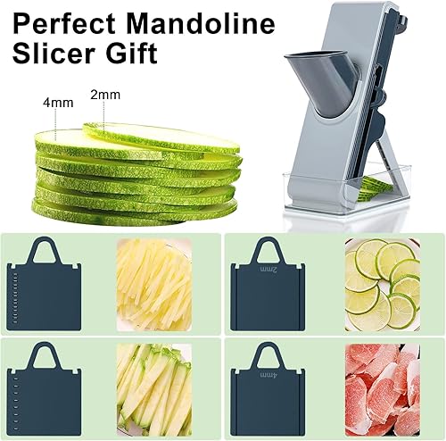 Miniatura 3 de Picador de verduras, picador de cebolla, rebanador de mandolina, picador de alimentos profesional, picador y rebanador de verduras, máquina de