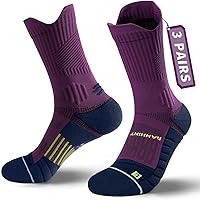 Rahhint Pro Coolmax Compressione 3 Paia Calzini Running Uomo Calze da Corsa Trekking Padel Uomo