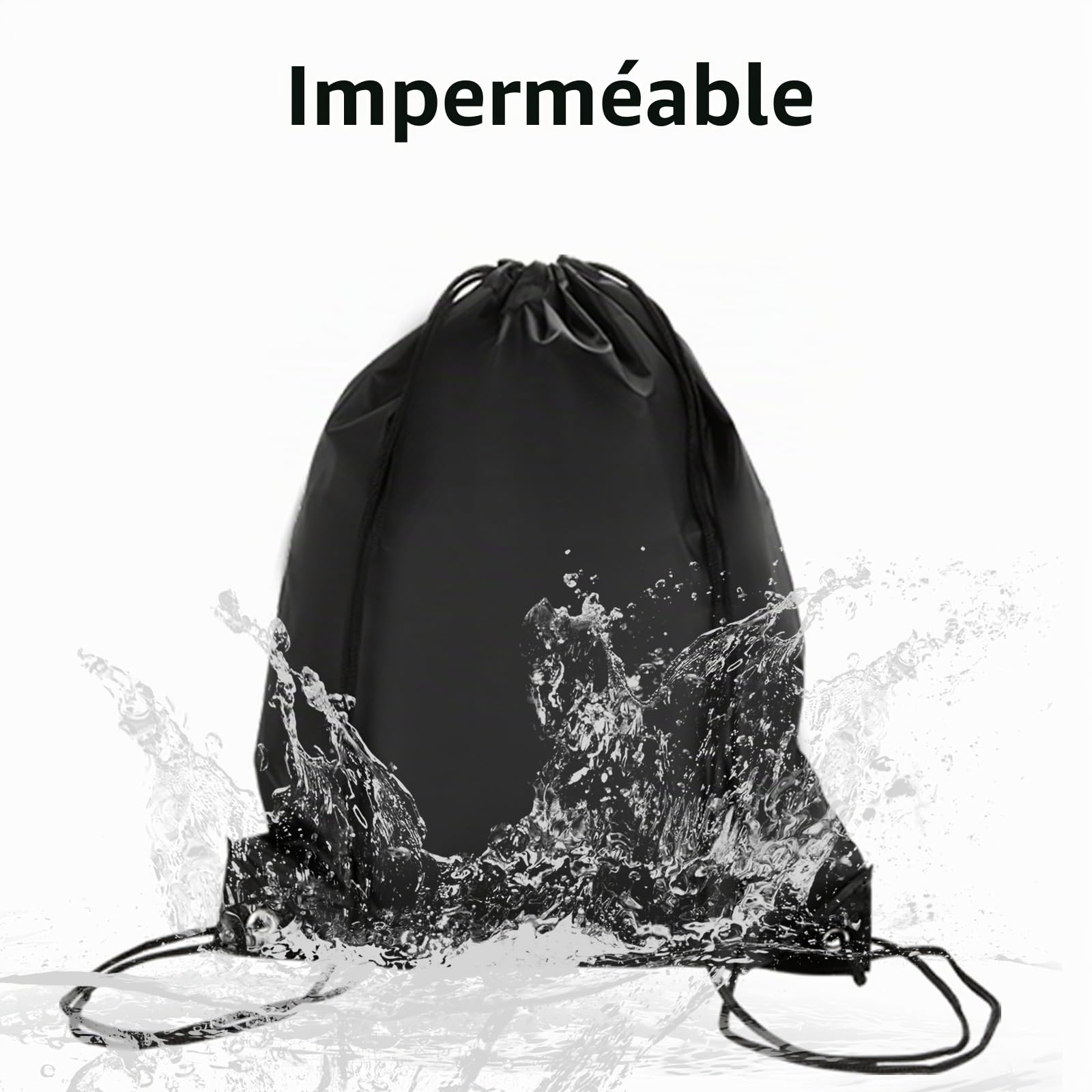 DAJAVE Lot de 20 Sac à dos Sport Gym Sack Sport Gymnastique Natation Sac Cordon de Sport Imperméable Voyage Chaussures école maternelle Adultes et Enfants