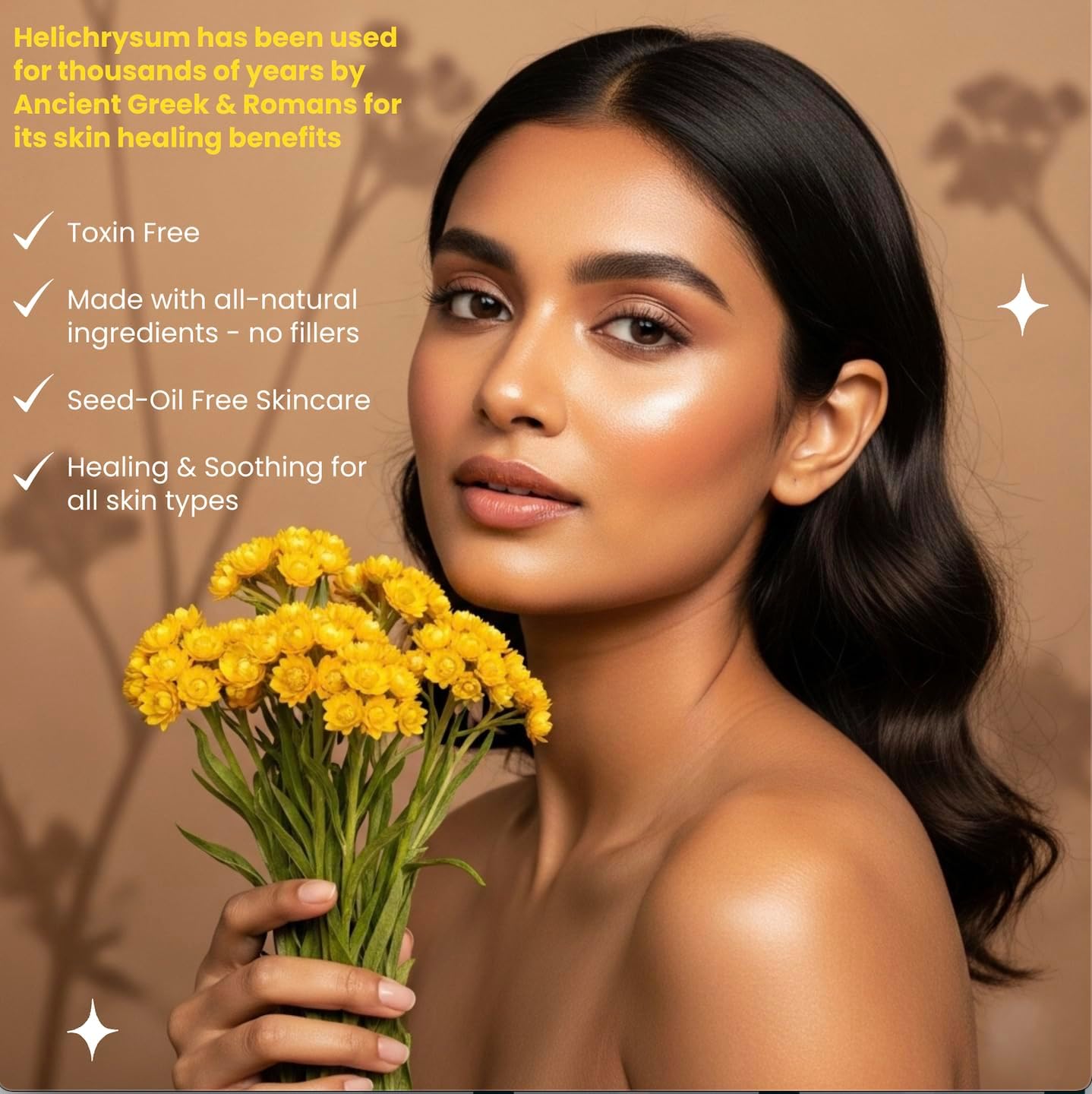 Helichrysum Essential Oil 10ml Roll-On Helichrysum Gymnocephalum & Organic MCT Coconut Oil Face & Body Moisturizer, Skin Healing, Bruises, Winkles Beauty Glow - Image 3