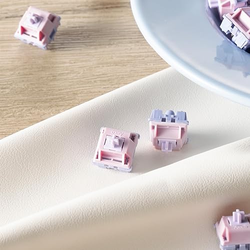 Miniatura 6 de Akko V3 Fairy - Interruptor de teclado silencioso lineal para teclado mecánico de juegos, interruptores silenciosos de 5 pines de 50 gf con