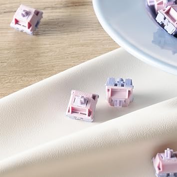 Akko V3 Fairy Linear Silent Keyboard Switch for Mechanical Gaming Keyboard, 5-Pin 50gf Quiet Pre-Lubed Switches with Standard MX Structure (45pcs)