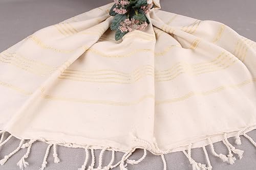 Miniatura 6 de kayra export Toalla turca, toallas de playa de gran tamaño de 40 x 71 pulgadas, manta de playa 100% algodón, de secado rápido, compacta, suave y