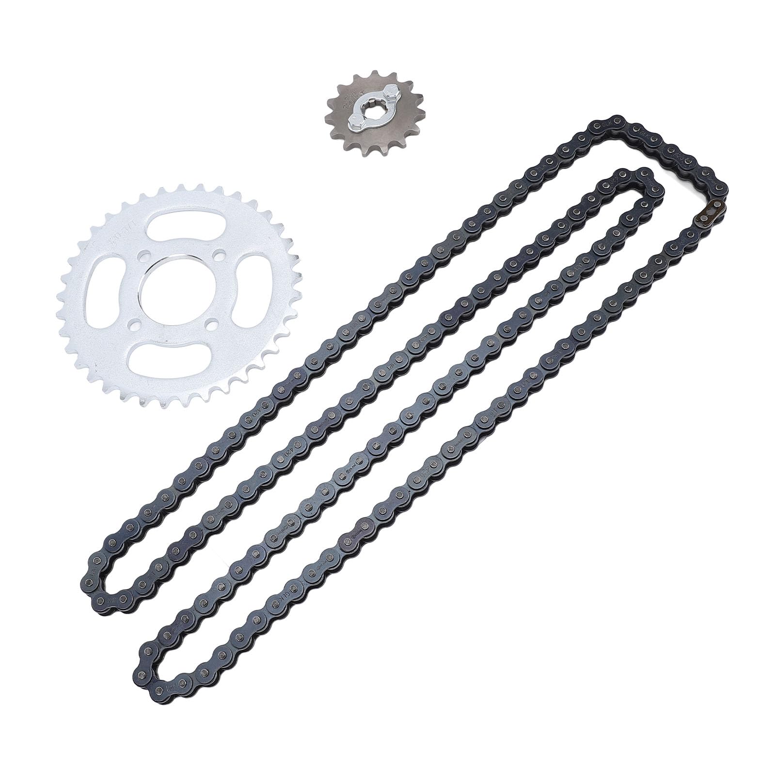 Kit de Pignon de Chaîne 420 15T 37T, Ensemble Complet de Chaîne Avant et Arrière pour Pit Pro Trail Dirt Pocket ATV Quad Bike