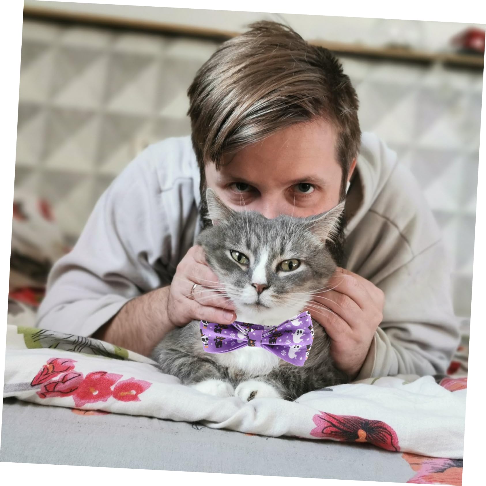 HANABASS 5stücke Halloween Katzenhalsband Mit Abnehmbarem Schleifenmotiv Verstellbar Für Mittelgroße Haustiere Für Festliche Anlässe Und Fotoshootings