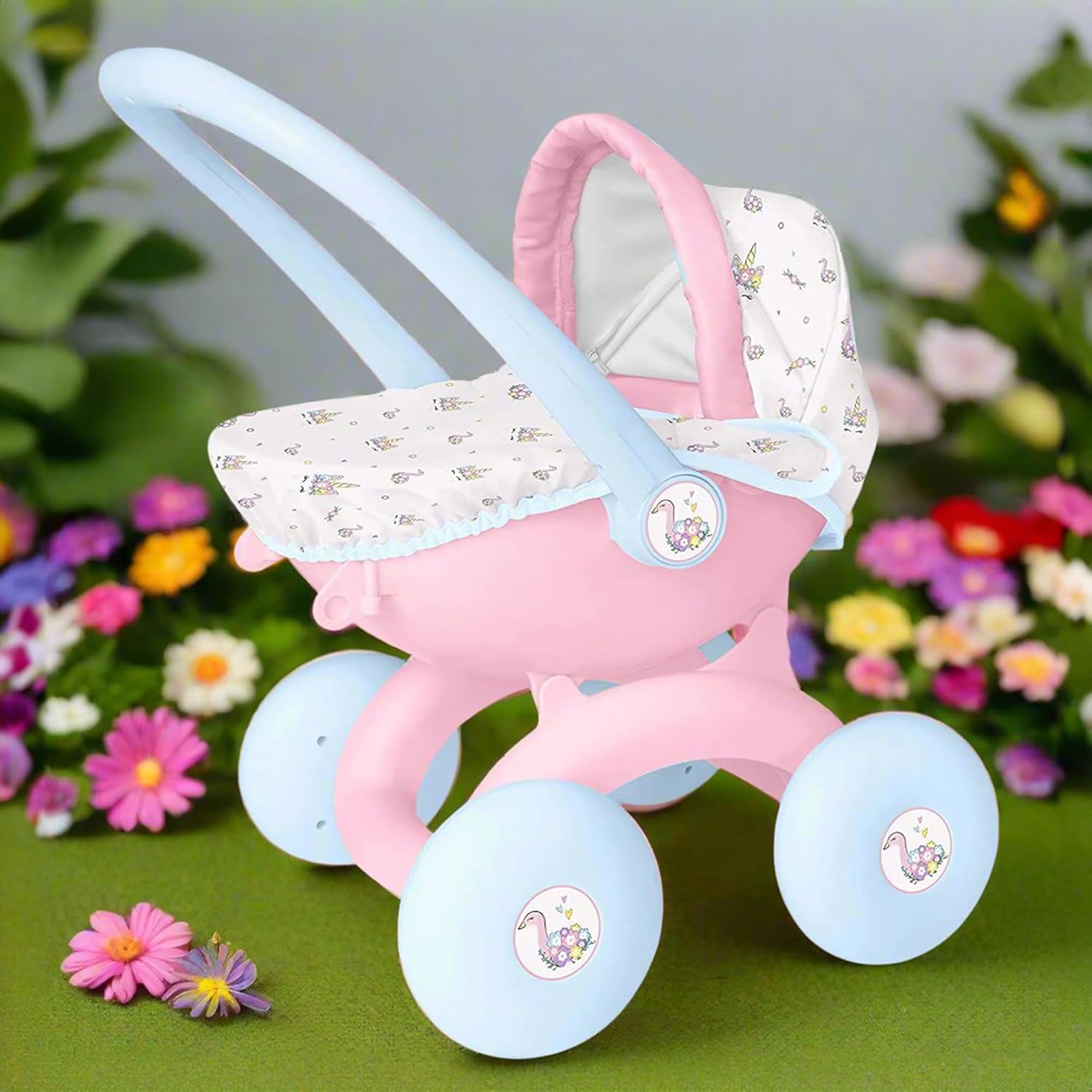 HTI Toys & Games BabyBoo 4 In 1 My First Pram | Childrens Baby Doll Pushchair Stroller Toy Great For Girls & Boys 18 Months+ 6 71MdBmrf+KL. AC SL1500