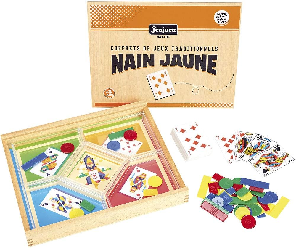 Jeujura JeujuraJ8134 Nain Jaune Game in Wooden Box, Multi-Color