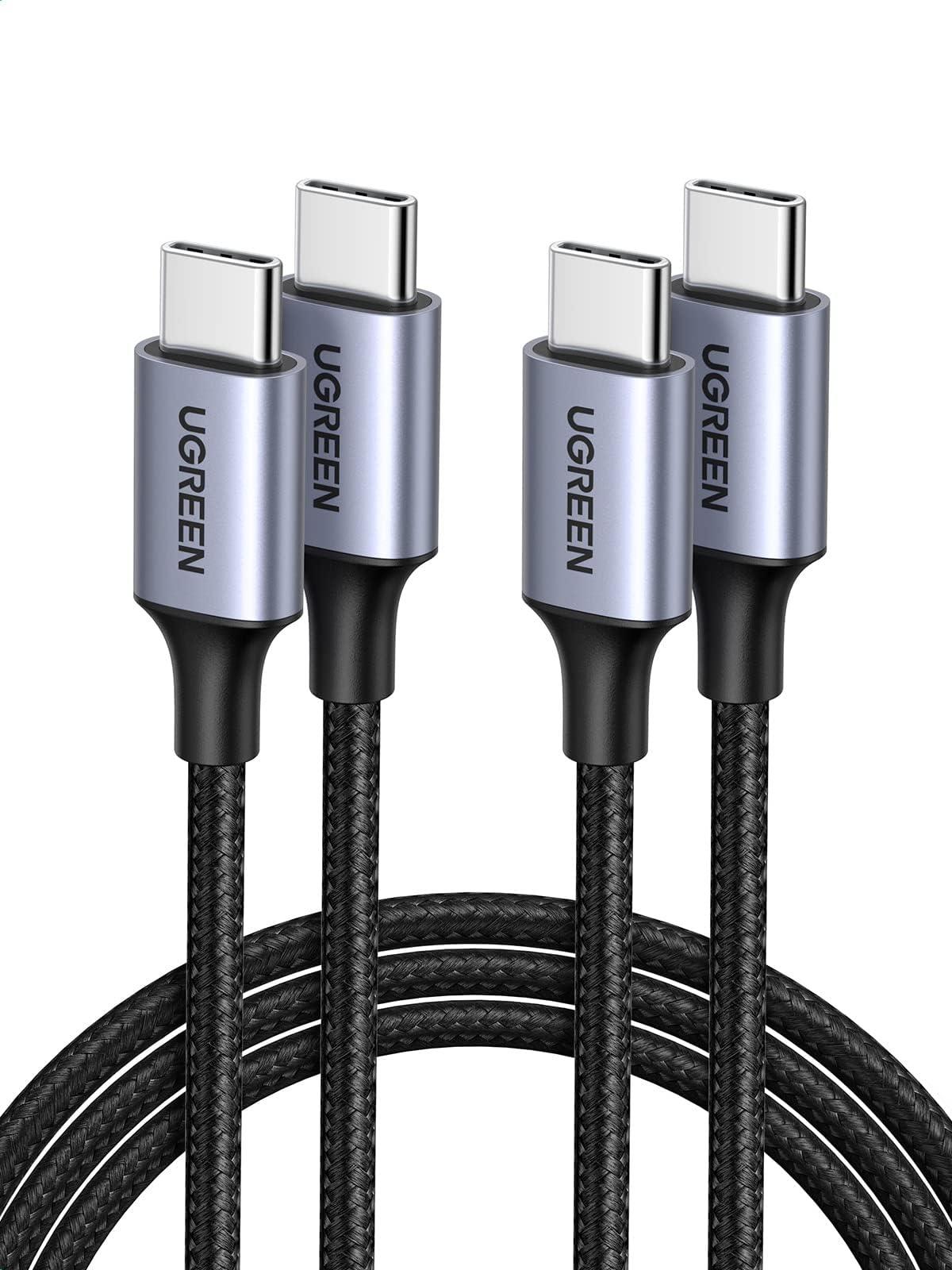 UGREEN USB C to USB C Charger Cable 2 Pack 60W Type C Power Delivery Data Lead Compatible with Galaxy S23 S22 Ultra A14 M11 Pixel 7 6 Huawei P50 P30 iPad Pro 2021 MacBook Pro 2021 (2M)