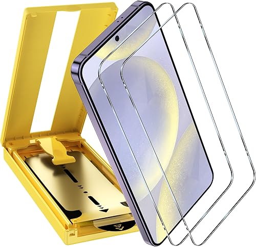 Miniatura 1 de YMHML Protector de pantalla de vidrio templado 10H para Samsung Galaxy S24+  S24 Plus, desbloqueo de huellas dactilares de un solo toque fácil