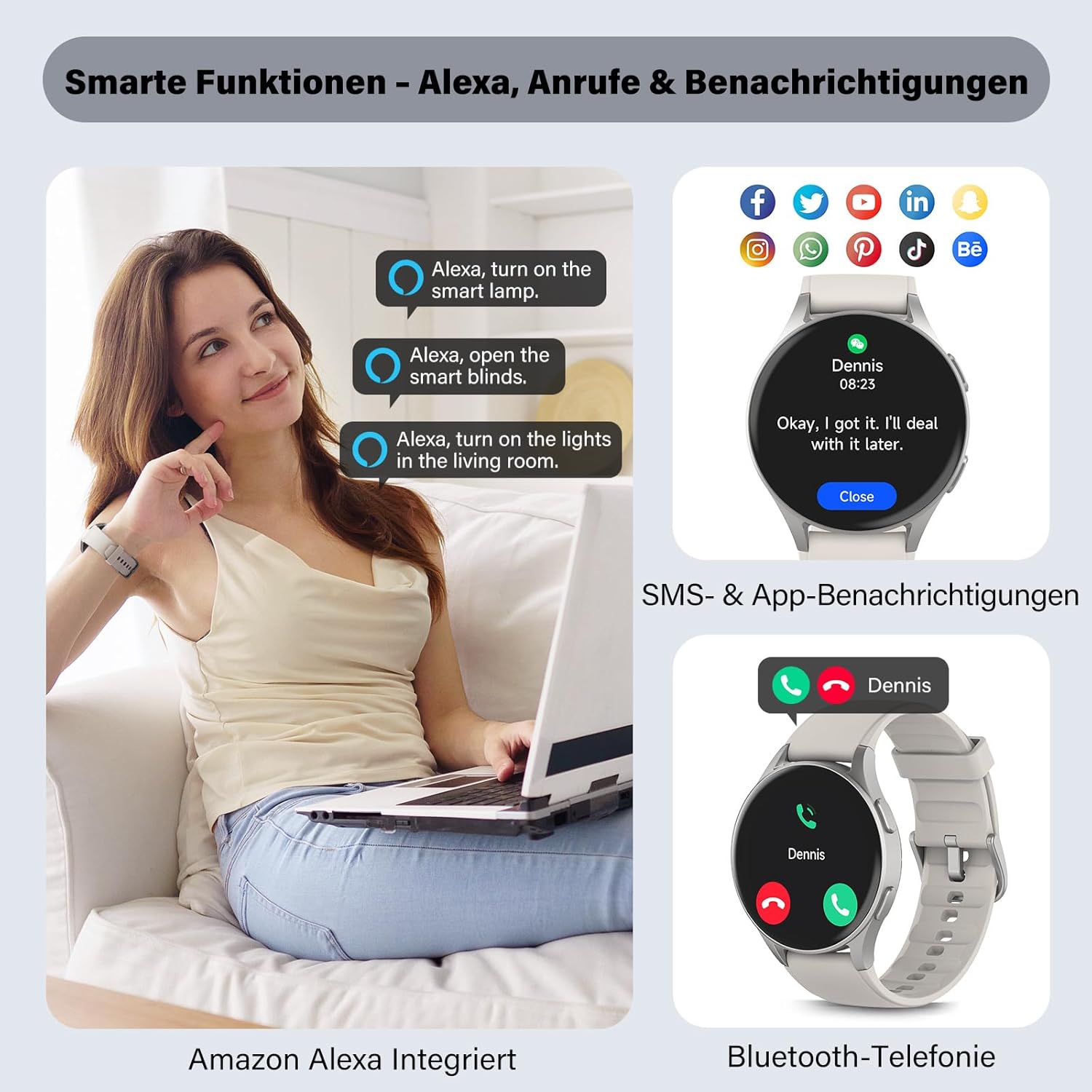 Smart Watch for Women, Built-in Alexa, GPS, HRV, VO2 Max, Blood Oxygen, Sleep & ... 7 71MdByLPq L. AC SL1500