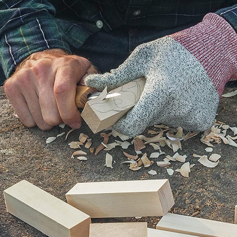 TSKDKIT 6 stuks grote houtblokken voor houtsnijwerk, onafgewerkte houtblokken van zacht hout voor het snijden van beginners, hobby's en professionals (15 x 5 x 5 cm