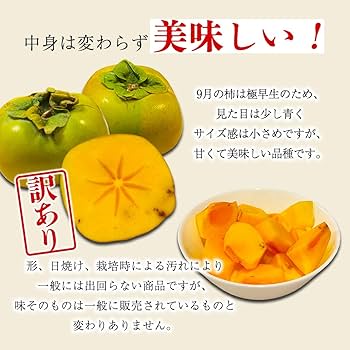 Amazon.co.jp: 柿 甘さ極上種なし柿 【訳あり・規格外】フルーツ
