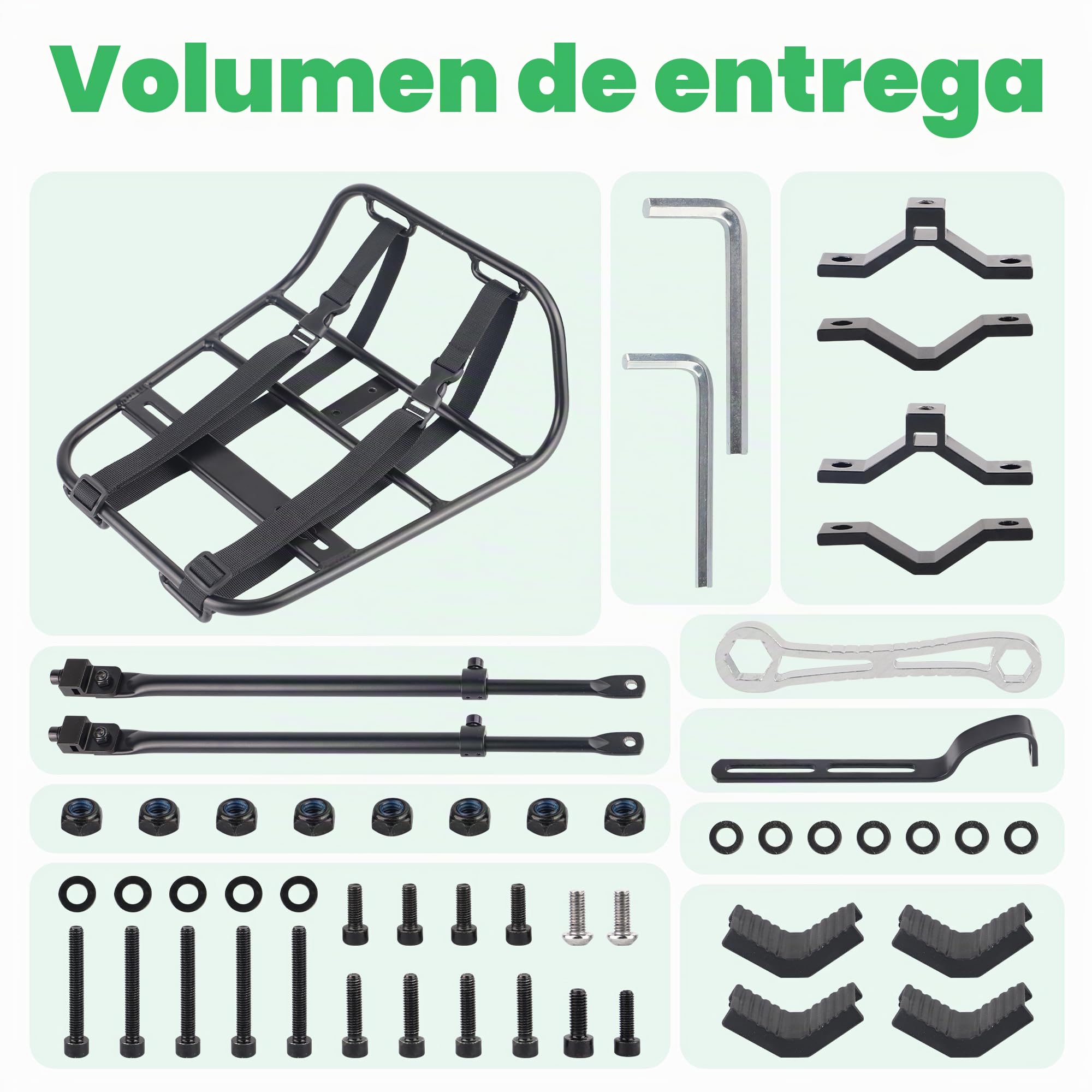 ZUKKA - Portaequipajes de bicicleta delantero - Carga máxima de 15 kg - Aleación de aluminio - Apto para bicicletas de 24-29 pulgadas 700C para bicicleta de montaña y bicicleta de carretera
