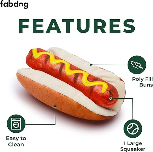 Miniatura 3 de fabdog Foodie Dog Toys  Divertido juguete chirriante para perros para todas las razas  Juguete de peluche para perros ideal para regalo de