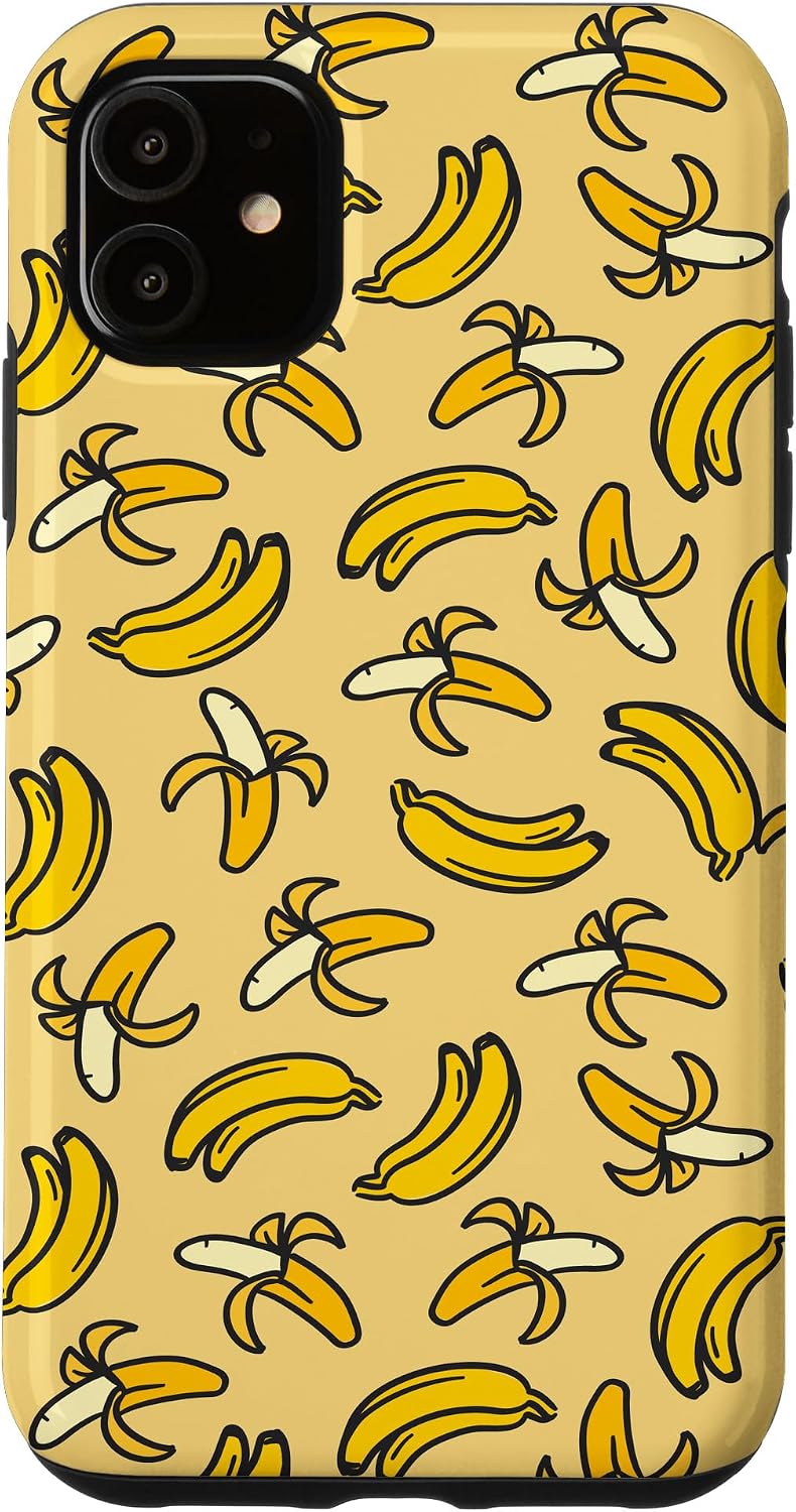 Banana Pattern Phone Case - Funny Banana Lover Gift Case for iPhone 11