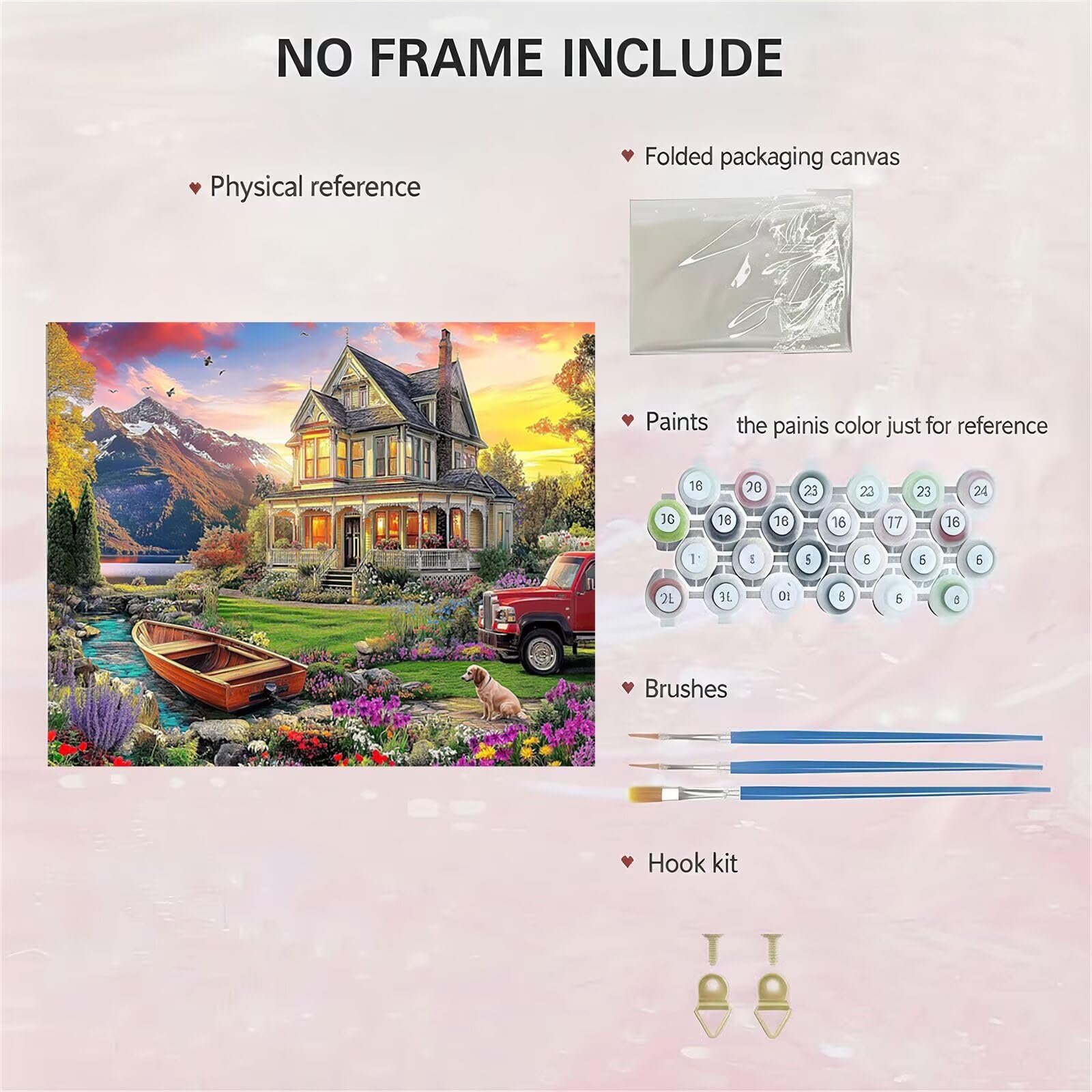 Landschaft Malen nach Zahlen XXL 60x90cm, Malen nach Zahlen Erwachsene Set - DIY Paint By Numbers Auto Malset für Anfänger & Senioren - Acrylfarben & 3 Pinseln - Stressabbau - Ideale Geschenk W-O538