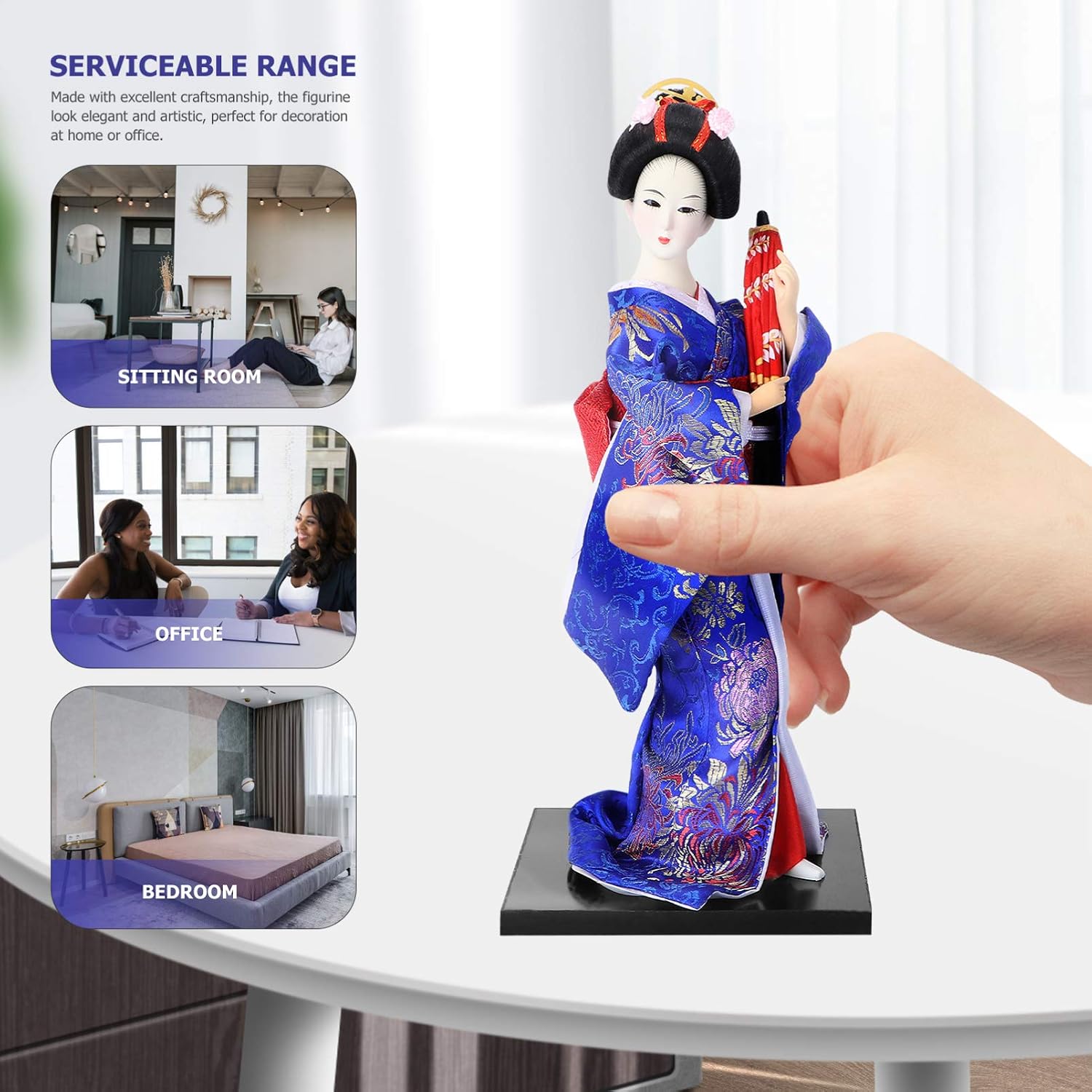 George Jimmy Japanese Traditional Beautiful Kimono Geisha Maiko Doll Decorations 12 inch