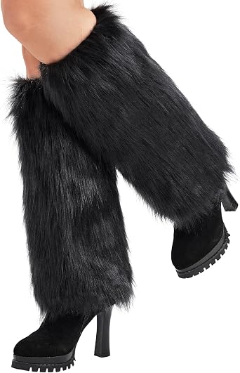 Nanxson Womens Fur Leg Warmer Winter Furry Long Boot Cuffs Cover TTW0034