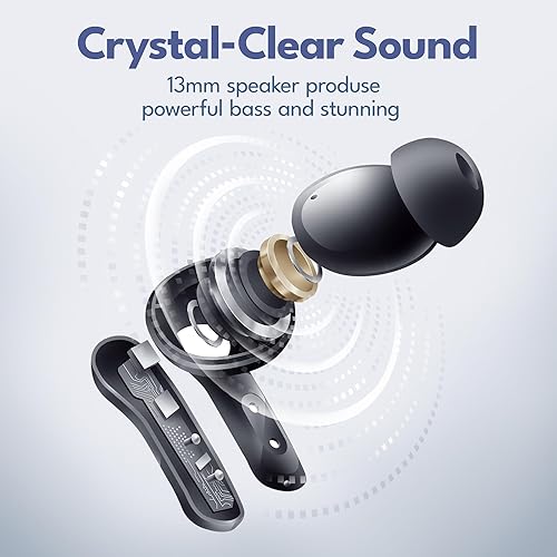 Miniatura 4 de Groovz Auriculares inalámbricos con estuche de carga, diseñados y diseñados en los Estados Unidos, auriculares Bluetooth resistentes al agua IPx4