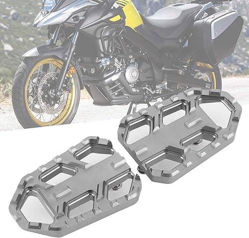 Miniatura 2 de Reposapiés ancho para motocicleta, pedales de aleación de aluminio CNC, aptos para DL650 DL1000 VSTROM 650XT1000XT Pedal de descanso para accesorios