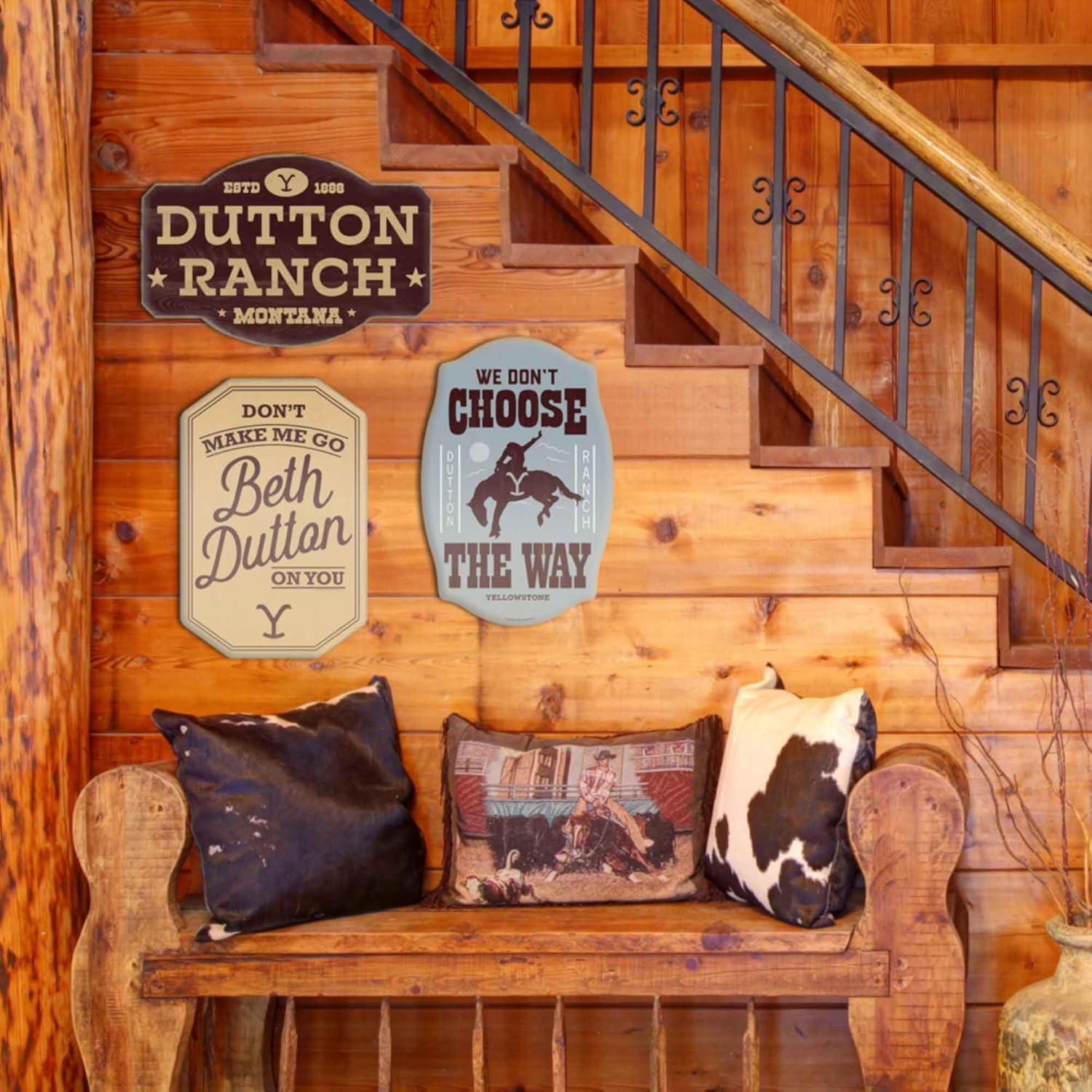 Yellowstone TV Show Dutton Ranch Wood Wall Decor - Yellowstone Dutton Ranch Sign for Home Decorating