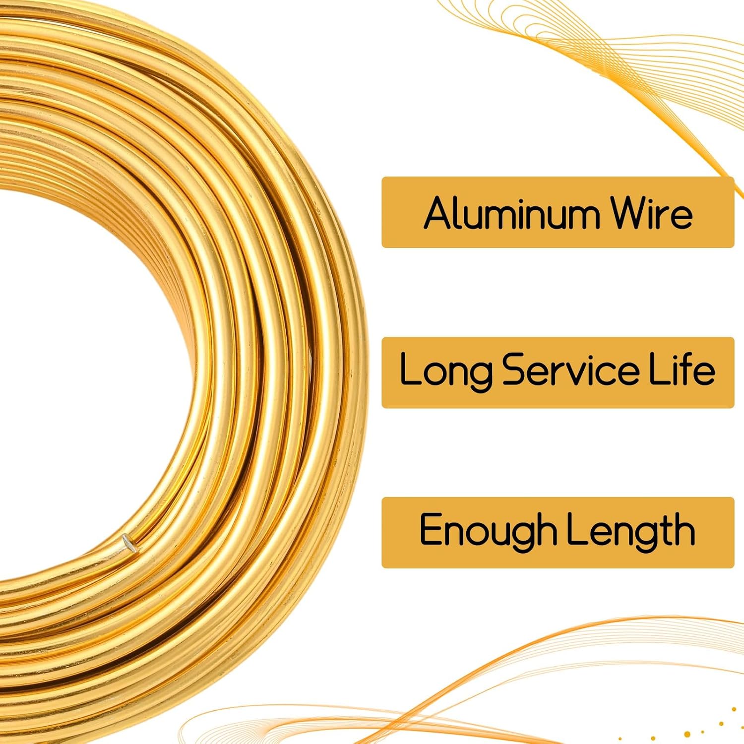 Ornazy 6 Gauge Round Aluminum Wire Bendable 52.4 Feet 4mm Metal Craft Wire for Jewelry Making Sculpting Crafting Modelling