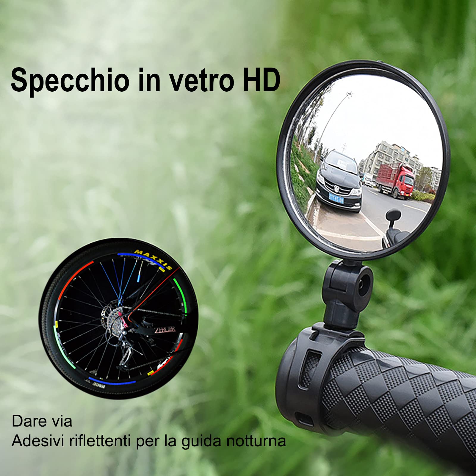 Acquista Specchietto Retrovisore Per Bici 1 Paio Specchietti Retrovisori Universali Regolabili Per Bici Da Ciclismo In Italia A Partire Da 11 - Foto 2
