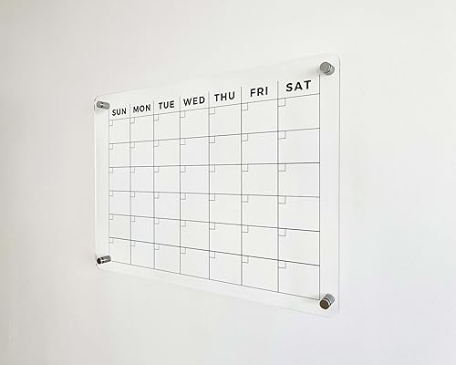 Vista 6 de Clear Wall Planner Acrylic Wall Calendar 2025 - Personalized Calendar 2025, Wall Calendar, Monthly and Weekly Calendar, Housewarming Gift