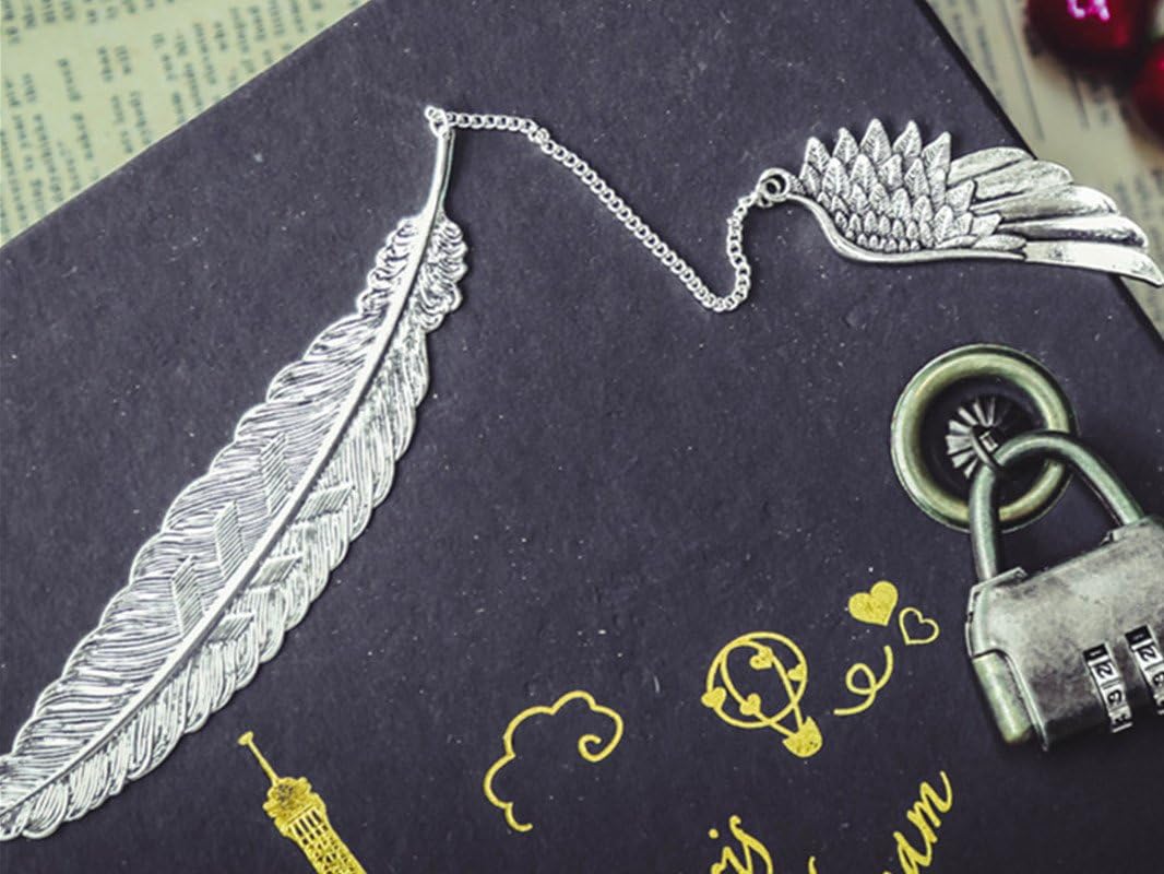 Bookmark, Metal Feather Plumage (Silver Wing)