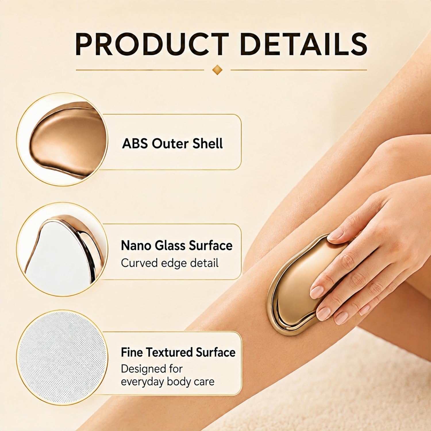 Crystal Hair Eraser for Women and Men, Gentle Exfoliating Ha