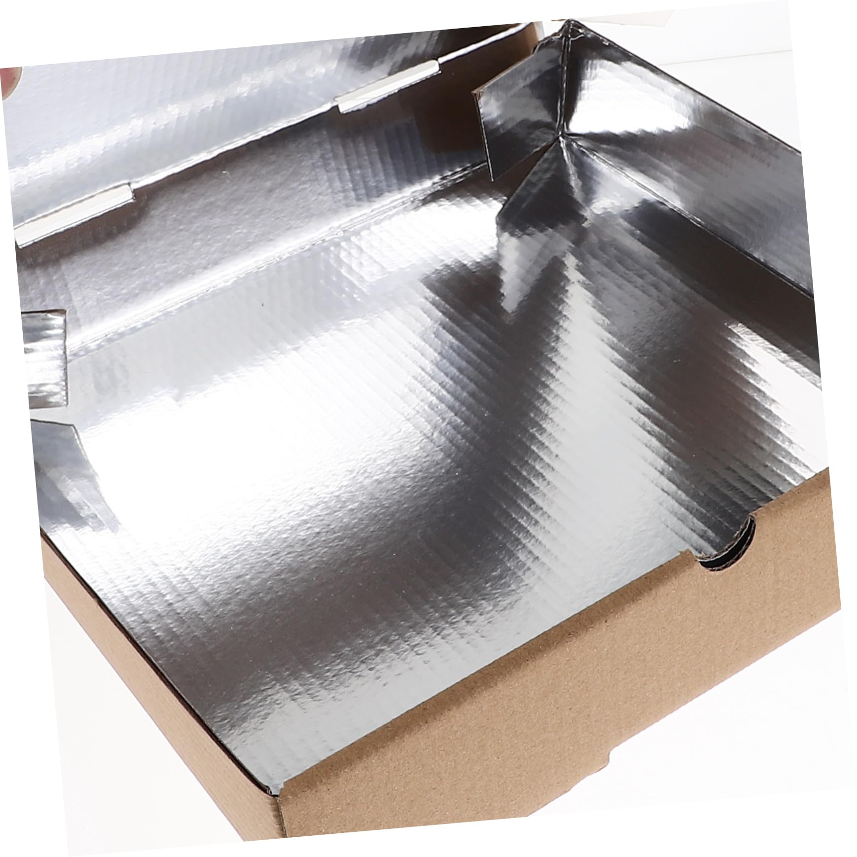 PRETYZOOM Boîtes à Pizza en Carton Ondulé 10 Pièces, Feuille Aluminium | Pizzeria et Café, Convient aux Cookies et Crêpes, Emballage à Emporter Pratique