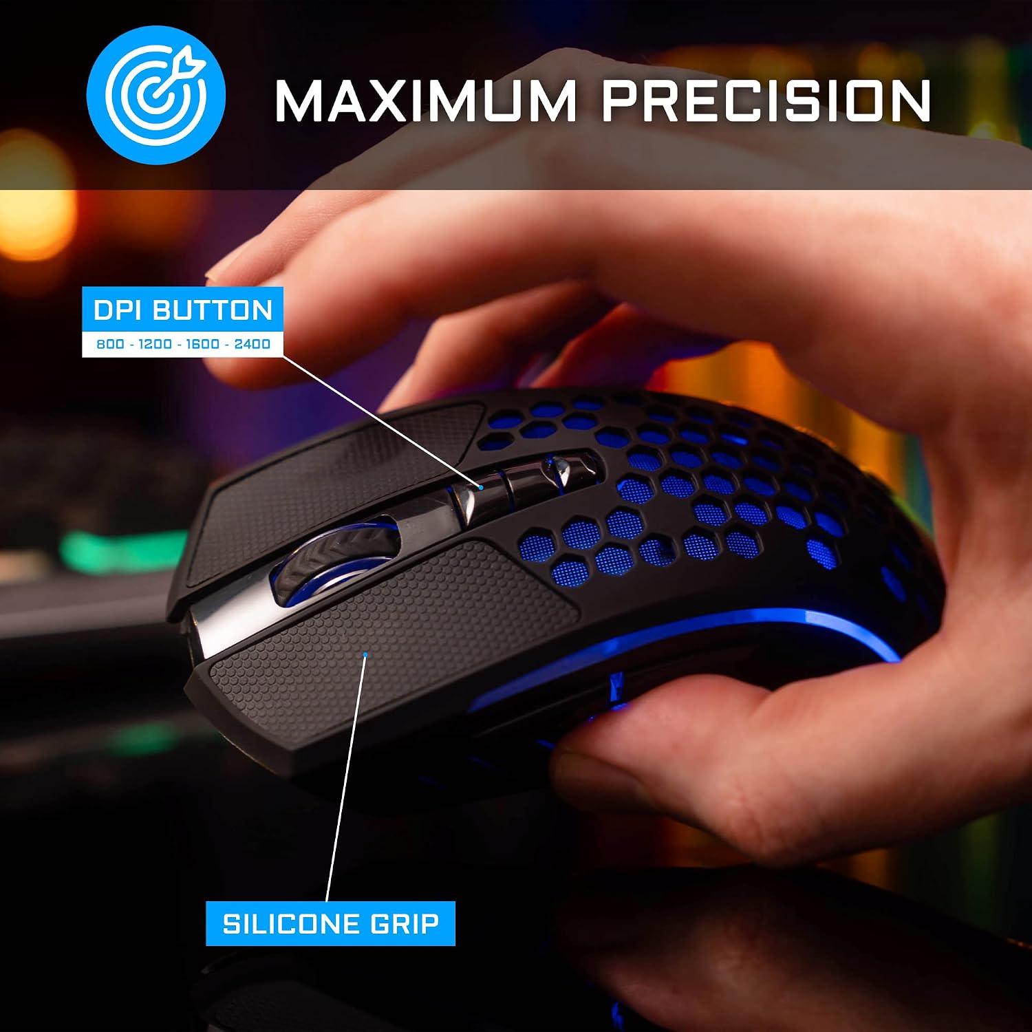 G-LAB Combo Tungsten - Backlit Wireless Gaming Keyboard and Mouse Set – QWERTY Wireless Gaming Keyboard + 2400 DPI Wireless Gaming Mouse - Wireless Keyboard Mouse Pack for PC PS4 PS5 Xbox One/X/S