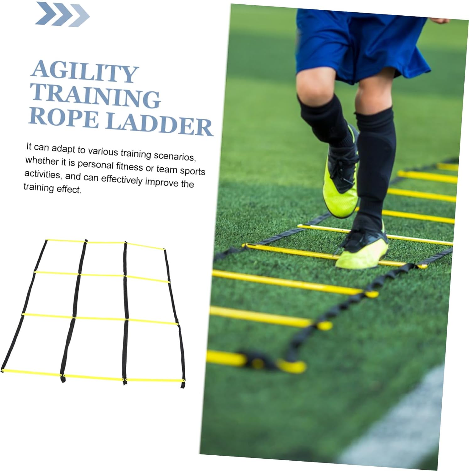 Football Speed Ladder Agility Training Ladder Footwork Exercises Multi-Sport Agility Drills Weather-Resistant Design Outdoor Workouts