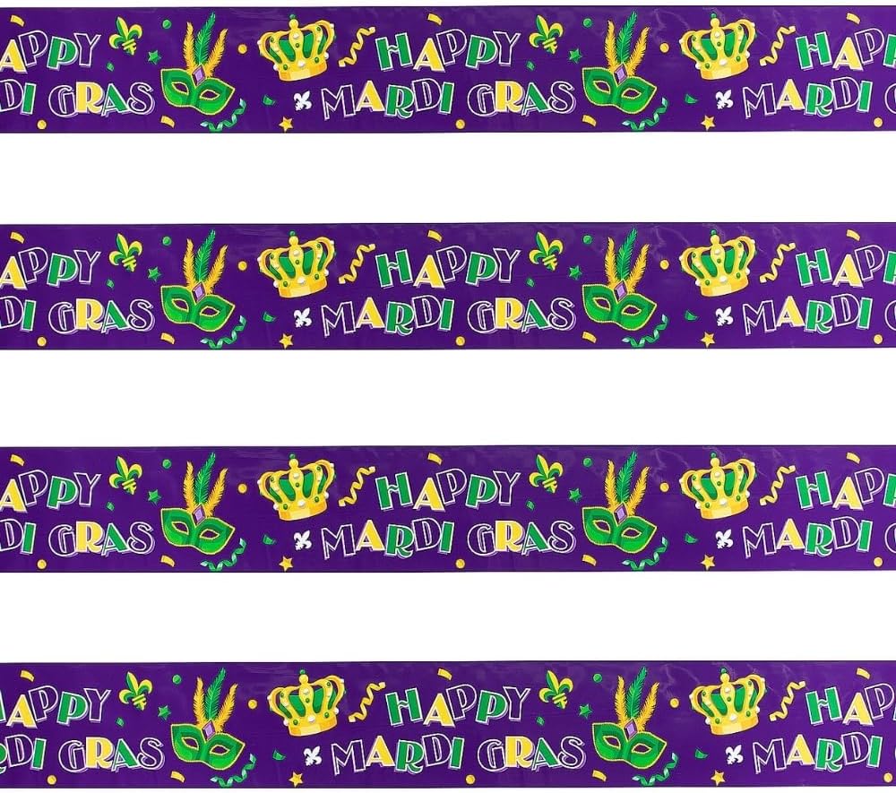 Mardi Gras Party Tape - Party Decor - 1 Piece