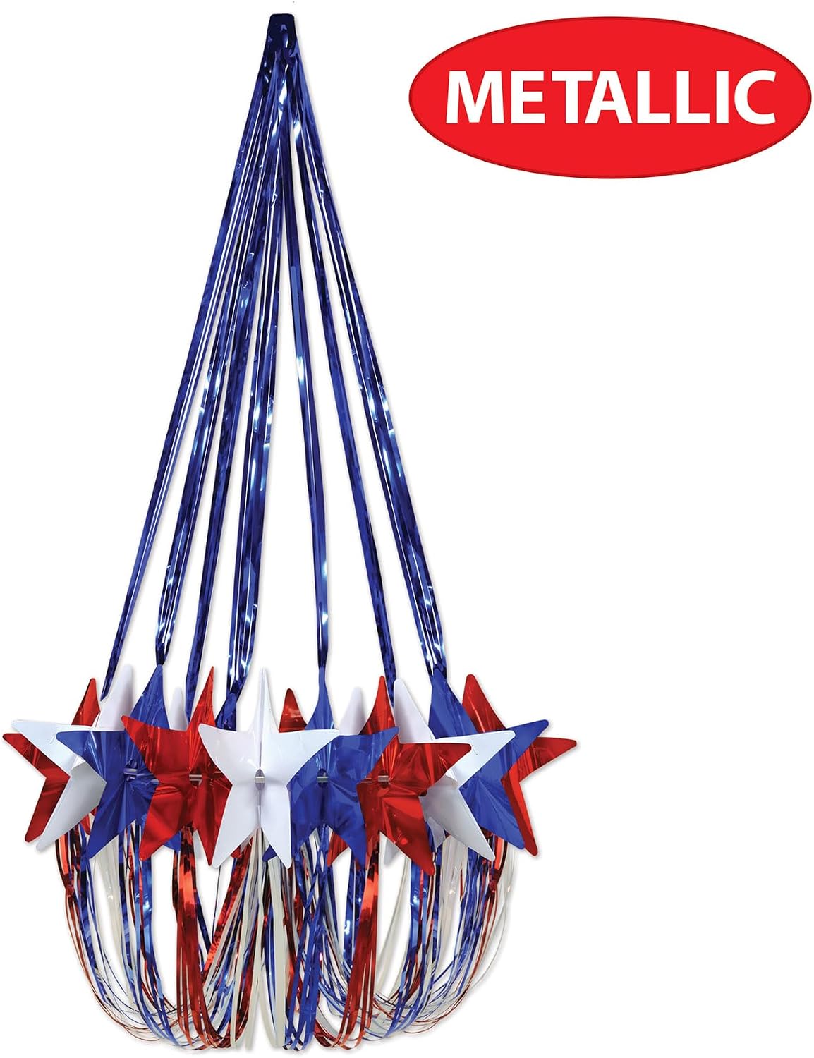Beistle, Red/White/Blue Star Chandelier, 35"