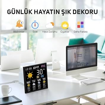 Divoom Ditoo Pro Pembe Bluetooth Hoparlör ve Pixoo-64 Led Ekran Seti