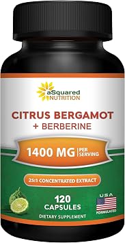 Citrus Bergamot with Berberine Supplement - 1400mg/Serving - 120 Capsules