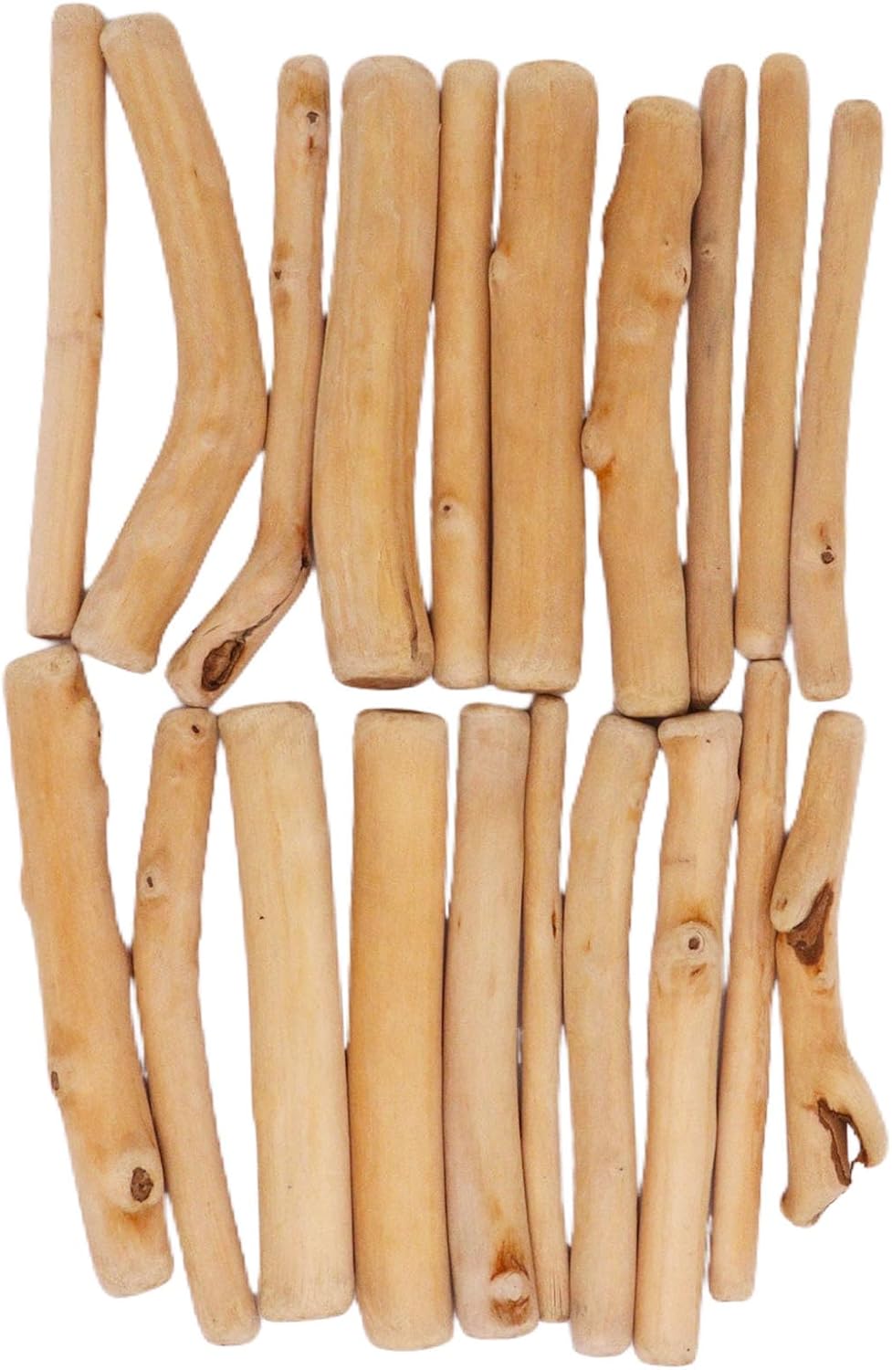 20PCS Natural Driftwood for Crafts, 6" (150mm) Length Driftwood Pieces Branch Wooden Craft Sticks for DIY Crafts Photo Props Beach Wood Craft Decor School Projects Home and Art Supplies