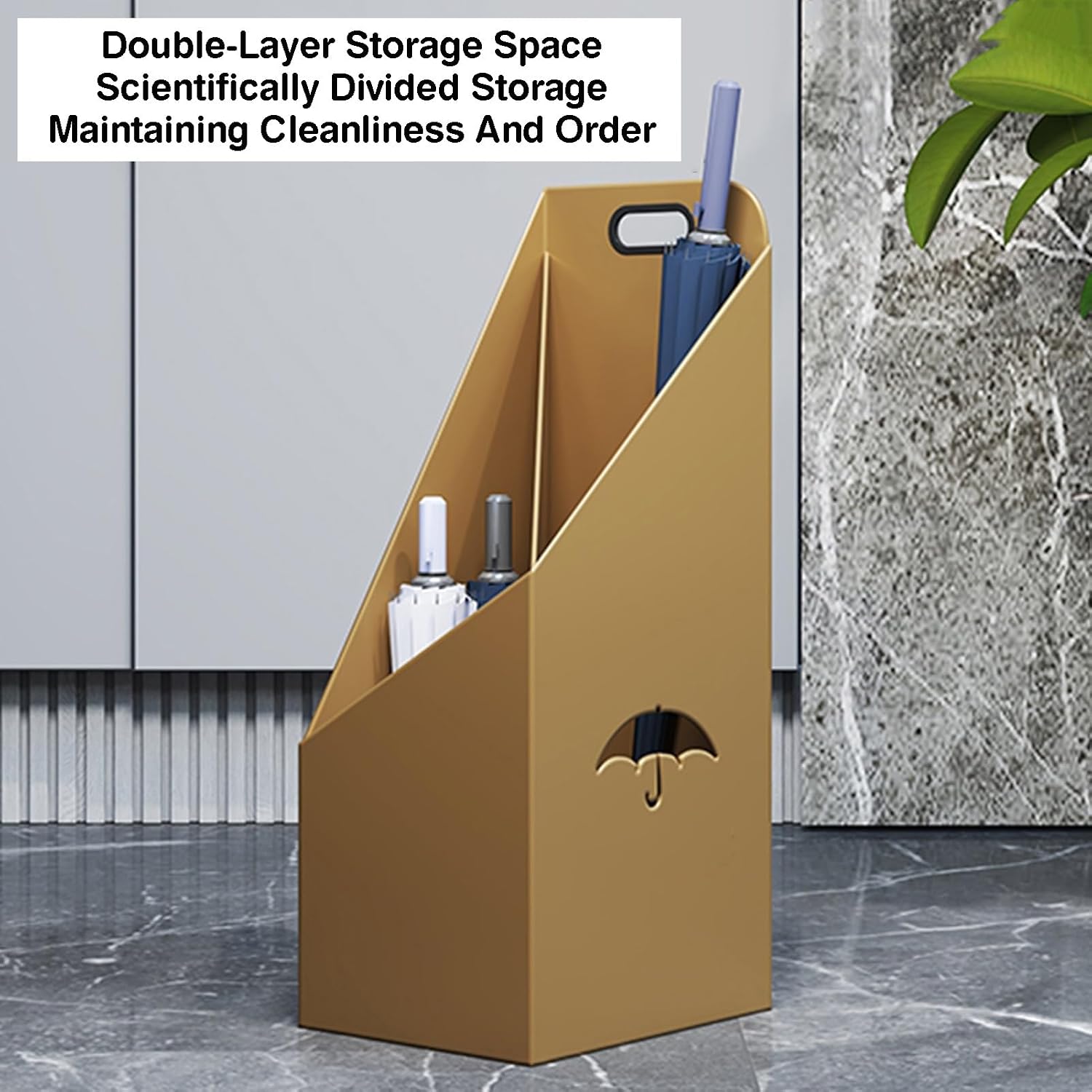Umbrella Stand for Entryway, Free Standing Umbrella Rack Organizer with Removable Drip Tray, Canes Walking Sticks Holder for Home Office Patio